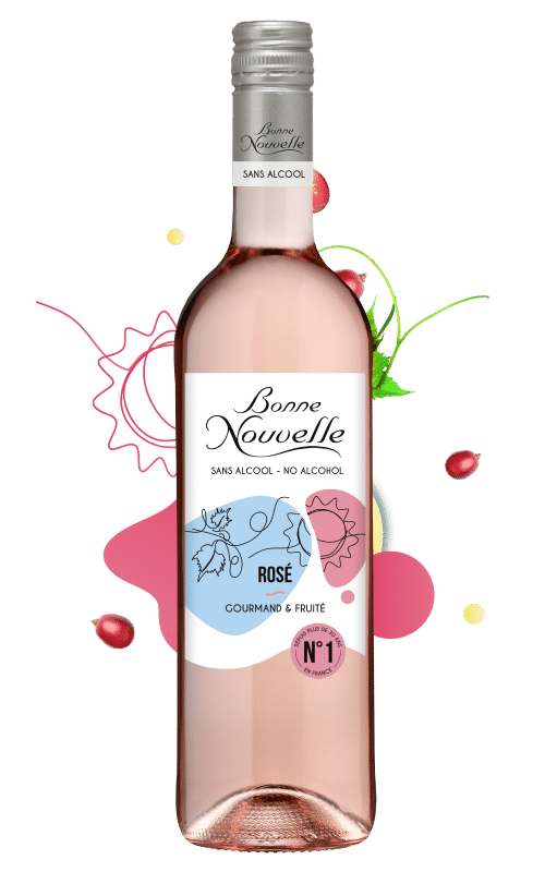 Vin Rouge Sans Alcool Gourmande & Fruité BONNE NOUVELLE
